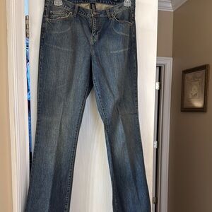 Calvin Klein Blue Flare Wide Leg Jeans
